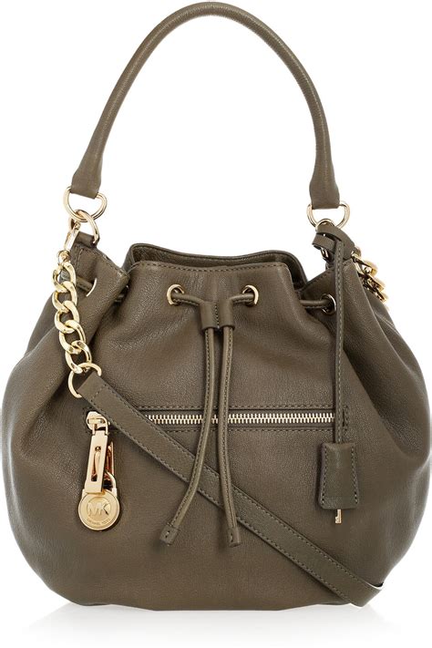 Michael Kors Knox Drawstring Pebbled Leather Bucket Bag, 